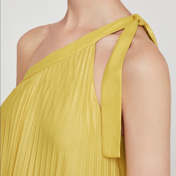 NWT BCBGMAXAZRIA “Abee” Pleated Maxi Dress – Yellow – Size XXS - Picture 7 of 16